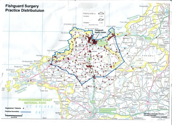 Fishguard Health Centre Boundary