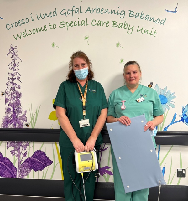 NHS charity buys heated mattresses for Special Care Baby Unit Hywel