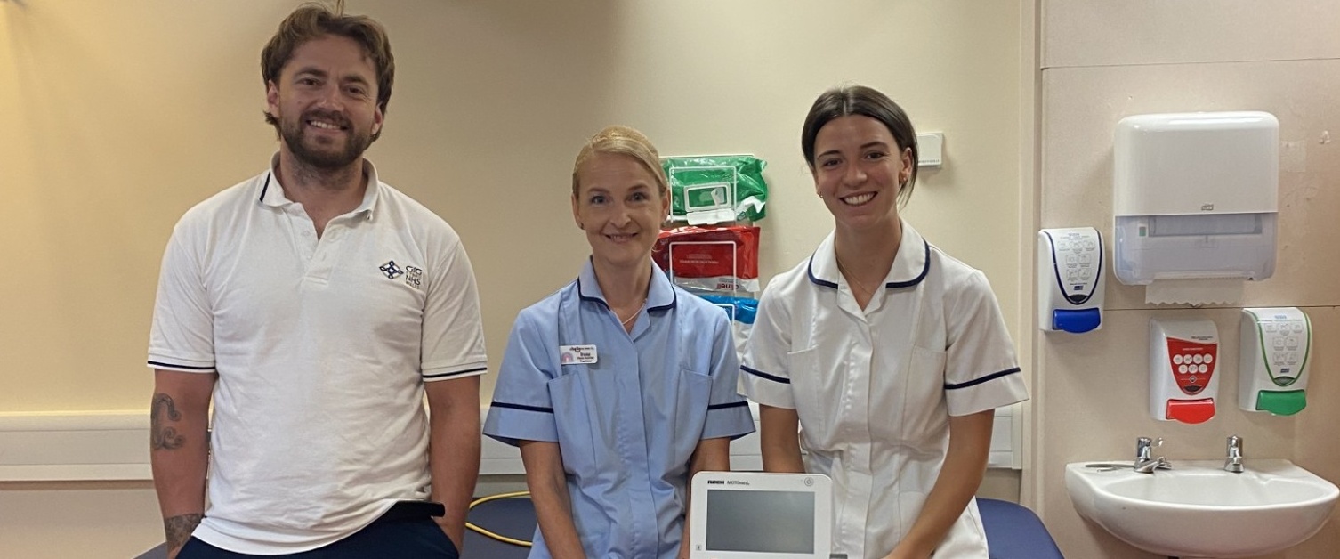 Active passive trainer therapy bike for Ward 9