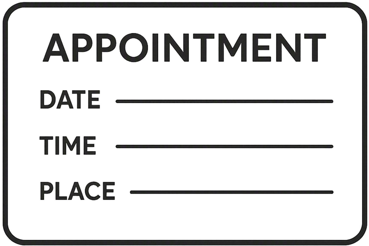 Appointment Card